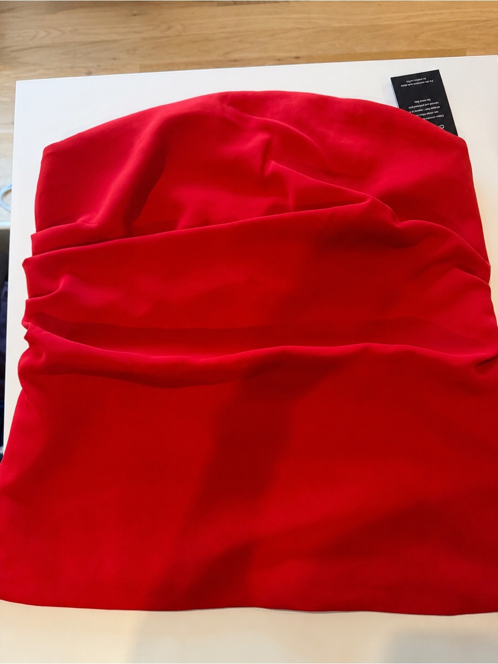 Red Strapless Ruched Women’s top